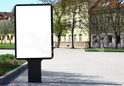 Blank advertising billboard