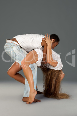 Young couple dances Caribbean Salsa