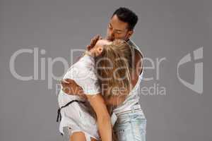 Young couple dances Caribbean Salsa