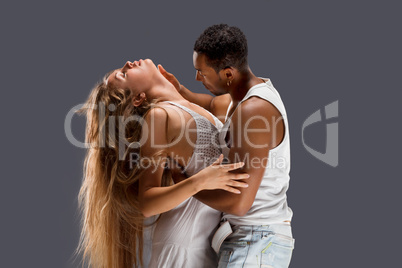 Young couple dances Caribbean Salsa