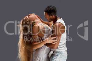 Young couple dances Caribbean Salsa