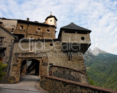 Gate of Hohenwerfen medieval castle in Austria
