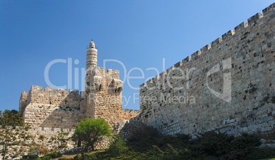 Ancient citadel and Tower of David in Jerusalem