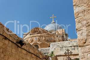 Dome of the Church of the Holy Sepulchre in Jerusalem Old City