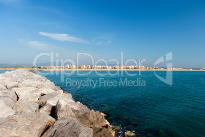 Mediterranean sea coast. Nice France.