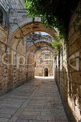 Arched passage in the Old City of Jerusalem