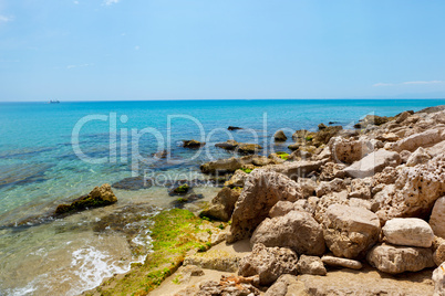 Mediterranean sea coast. Nice France.