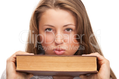 woman with book