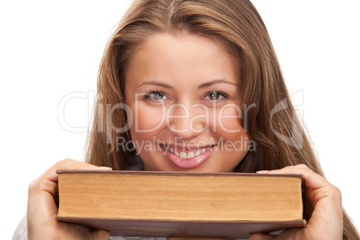 woman with book