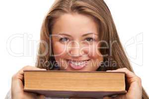 woman with book