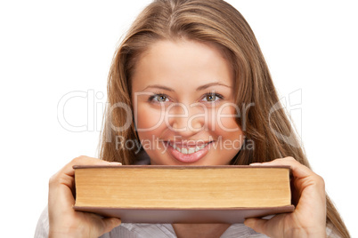 woman with book