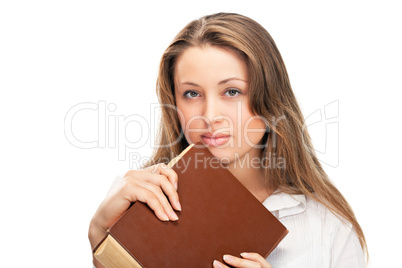 student woman with book