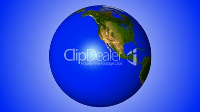 3D Looping glassy Globe. Alpha Channel
