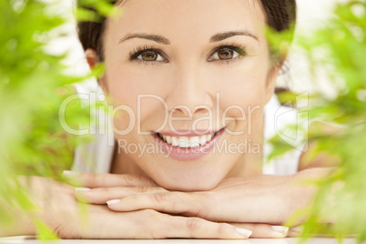 Natural Health Concept Beautiful Woman Smiling