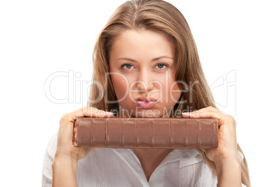 student woman with book