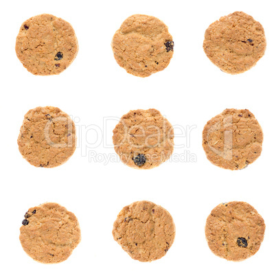 Set of oatmeal cookies