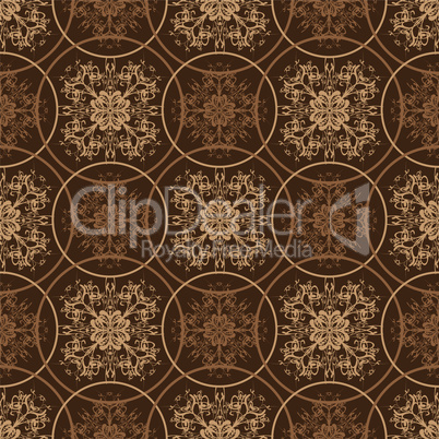 Retro brown floral pattern