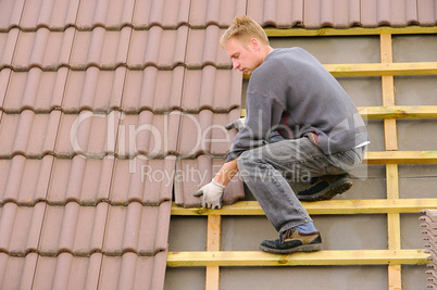 Dach decken - tile roof covering 01