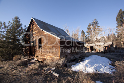 An old barn or cabin