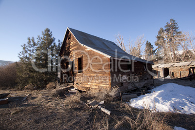 An old barn or cabin
