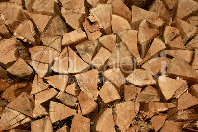 Firewood made in bunch