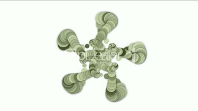 round and circle array shaped swirl flower fancy pattern,long chain,like snake body and monster tail.