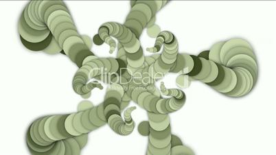 round and circle array shaped swirl flower fancy pattern,long chain,like snake body and monster tail.