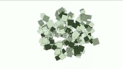square paper cards and mosaics array background.