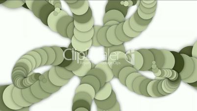 round and circle array shaped swirl flower fancy pattern,long chain,like snake body and monster tail.