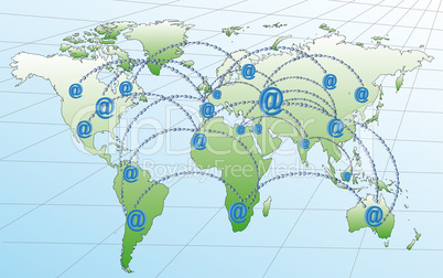 Internet networks in the world