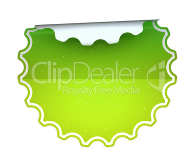 Green spotted round sticker or label