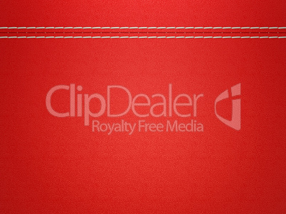 Stitched red leather background