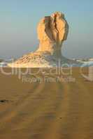 Landscape of the White Desert in Egypt