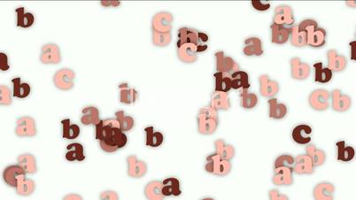 cartoon letter paper card matrix background,alphabet abc,computer screen.