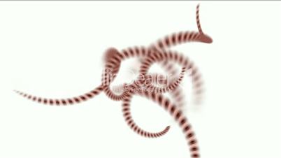 spiral earthworm body and swirl stripe wire,DNA chain.