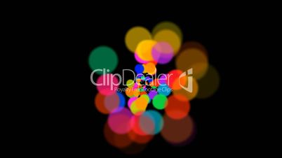 abstract colorful circles loop at night,bubble and blister array background,dancing dots and particles.
