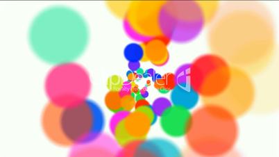 abstract colorful circles loop,dancing dots and particles,bubble and blister background.
