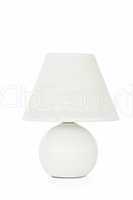White lamp against a white background