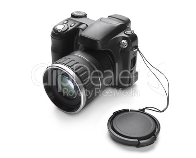 digital camera, isolated on white background