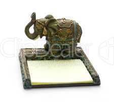 elephant - note paper, isolated on white background