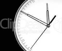 Wall Clock, isolated on black background