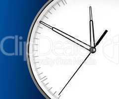 Wall Clock, isolated on blue background