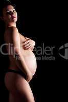 Beautiful adult pregnant woman