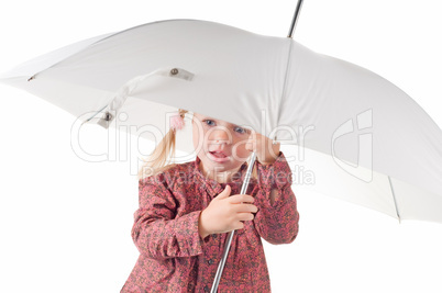Little girl with umbrella