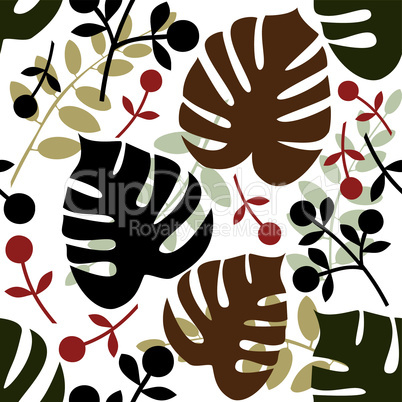 Leaves seamless pattern