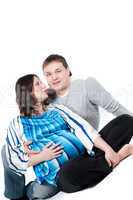 Beautiful couple - pregnant woman