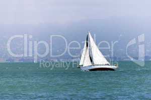 sailing boat in the bay
