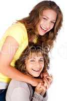 Portrait of smiling matured mum with her daughter