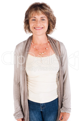 Portrait of smiling senior woman, facing camera