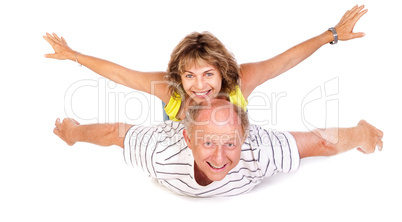 Senior couple having fun, indoors